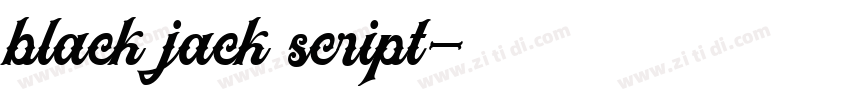 black jack script字体转换